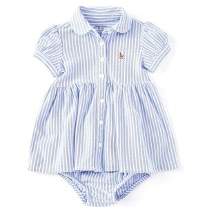 Ralph Lauren Blue Striped Baby Dress
